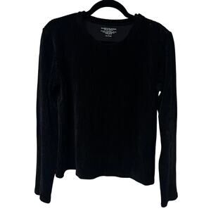 Majestic Filatures Deluxe Tee Shirt Cashmere Blend Black Velvet Size 4 Small